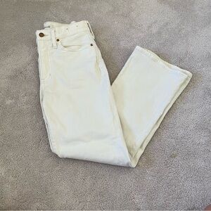 Madewell The Perfect Vintage Flare Crop jean - white size 26
